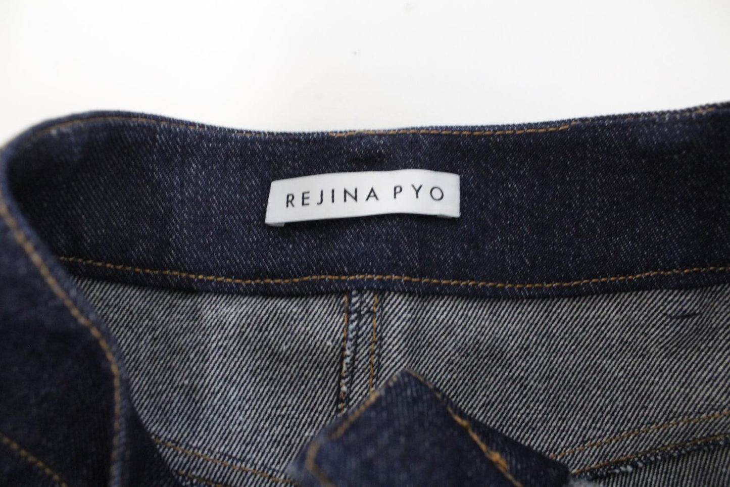 REJINA PYO Ladies Dark Blue Cotton Denim High-Rise Emily Jeans EU34 UK6 NEW