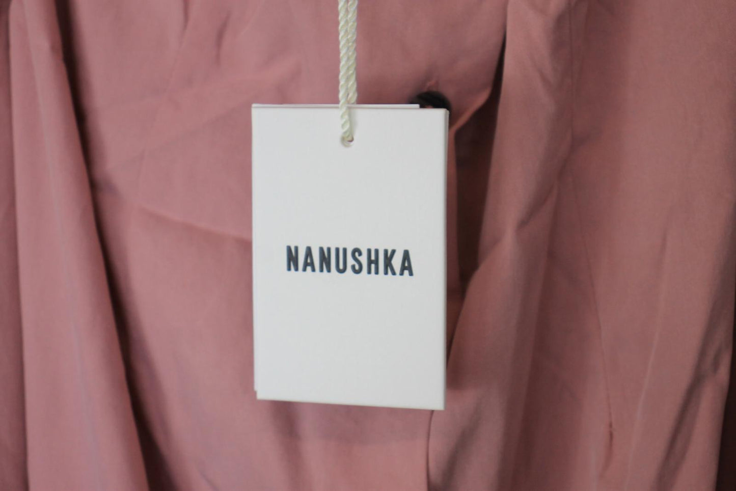 NANUSHKA Ladies Dusty Pink Liya Midi Halter Neck Dress Size M NEW