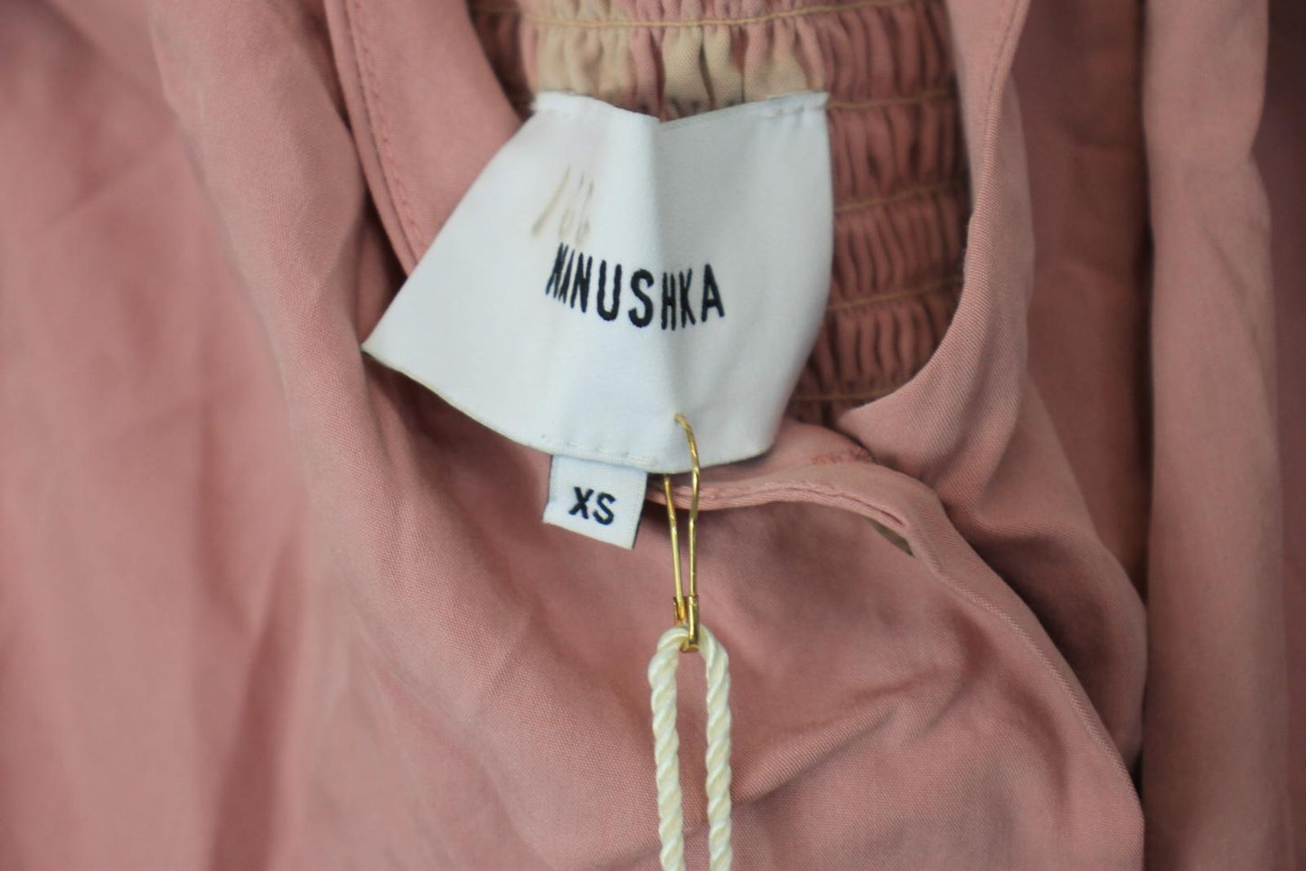 NANUSHKA Ladies Dusty Pink Liya Midi Halter Neck Dress Size M NEW
