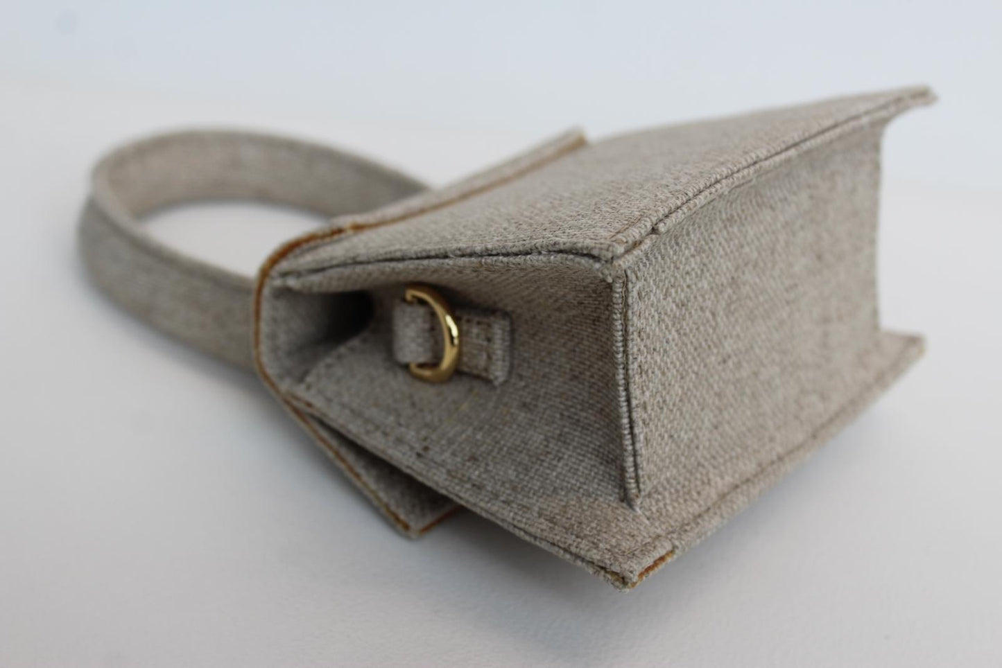 JACQUEMUS Ladies Le Chiquito Beige Canvas Mini Tote Bag 12 x 10 x 6cm NEW