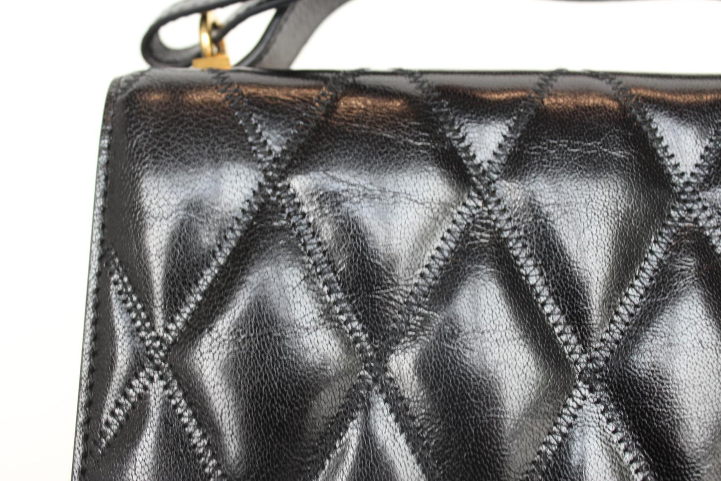 GIVENCHY Ladies GV3 Strap Wallet Black Quilted Leather Crossbody Bag OS NEW