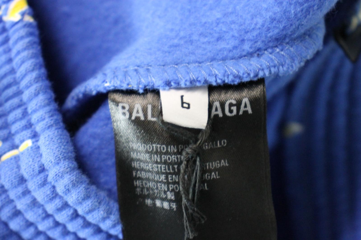 BALENCIAGA Ladies Blue Cotton All Over Logo Sweat Shorts EU34 UK6 BNWT