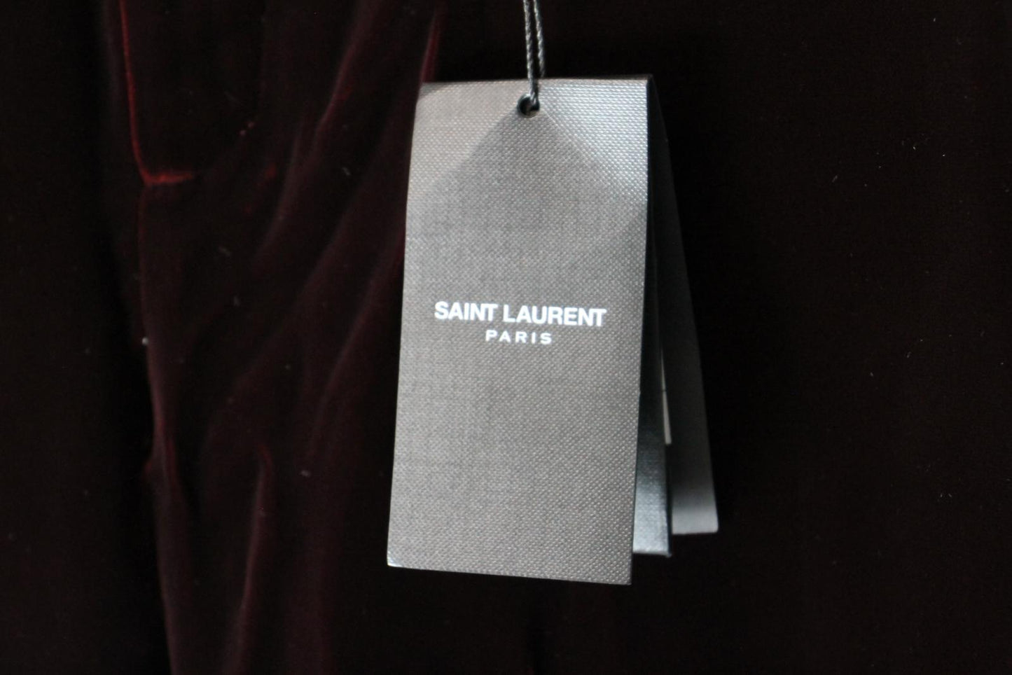 SAINT LAURENT Ladies Red Velvet 3/4 Length Trousers EU38 UK10 BNWT