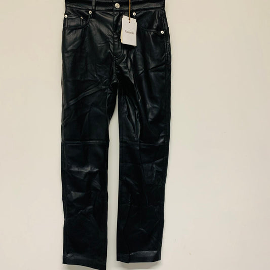 NANUSHKA Black Ladies Vegan Leather Five Pocket Pant Jeans UK XS NEW