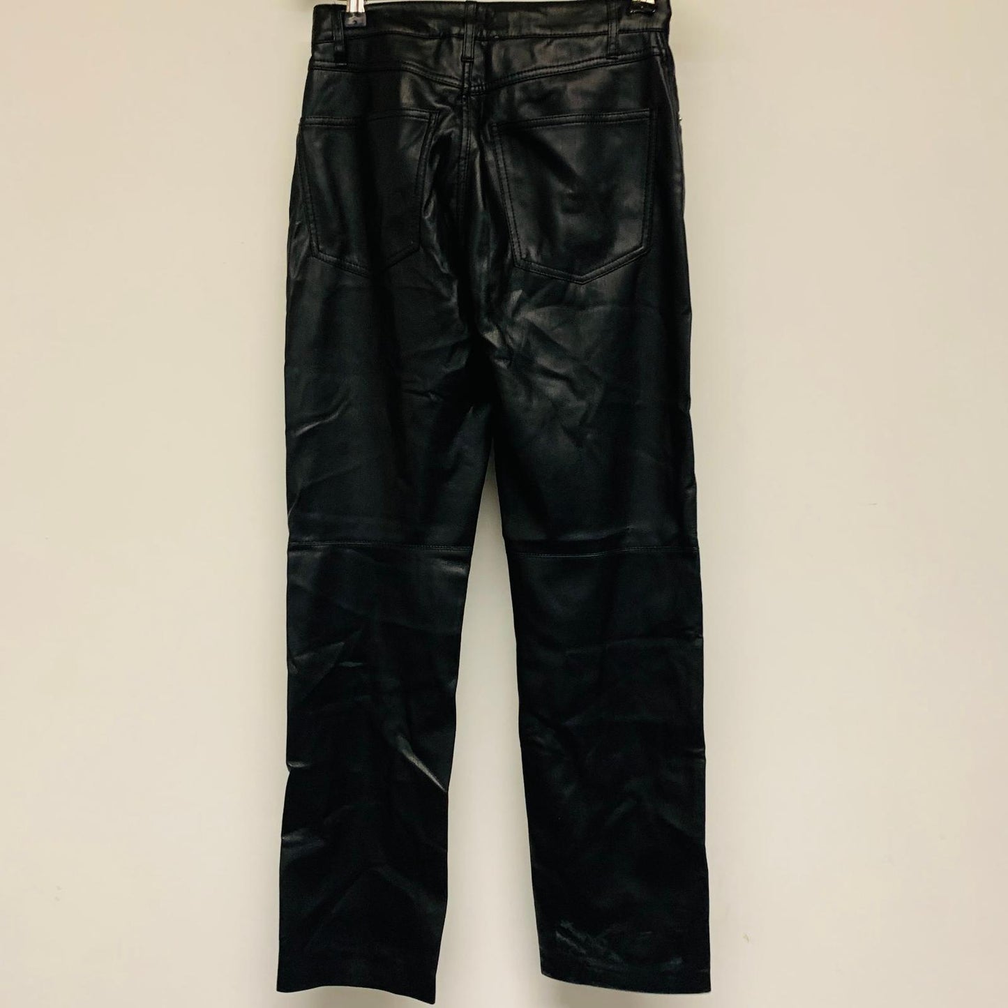 NANUSHKA Black Ladies Vegan Leather Five Pocket Pant Jeans UK XS NEW