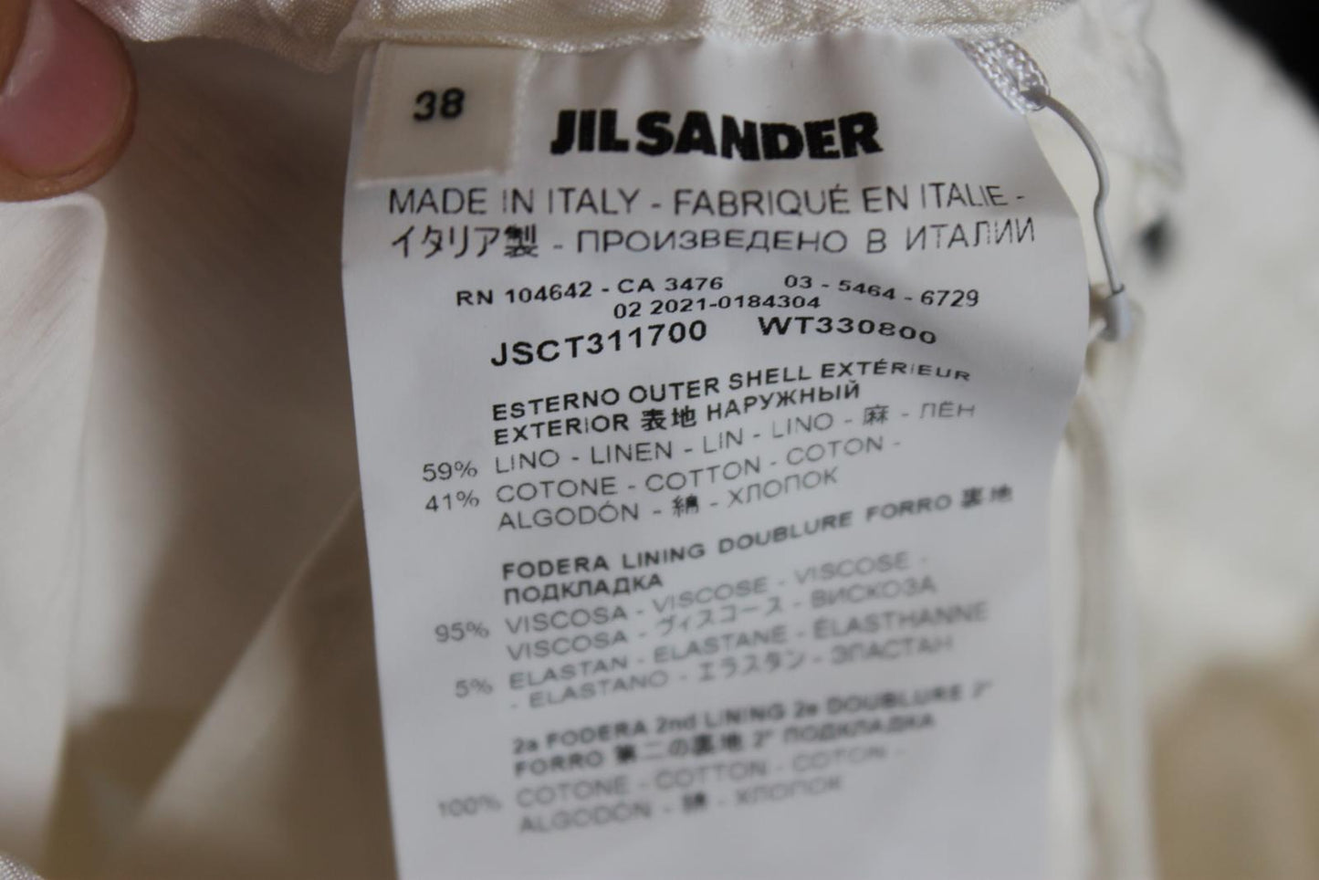 JIL SANDER Ladies White Linen Bermuda Shorts EU38 UK10 BNWT