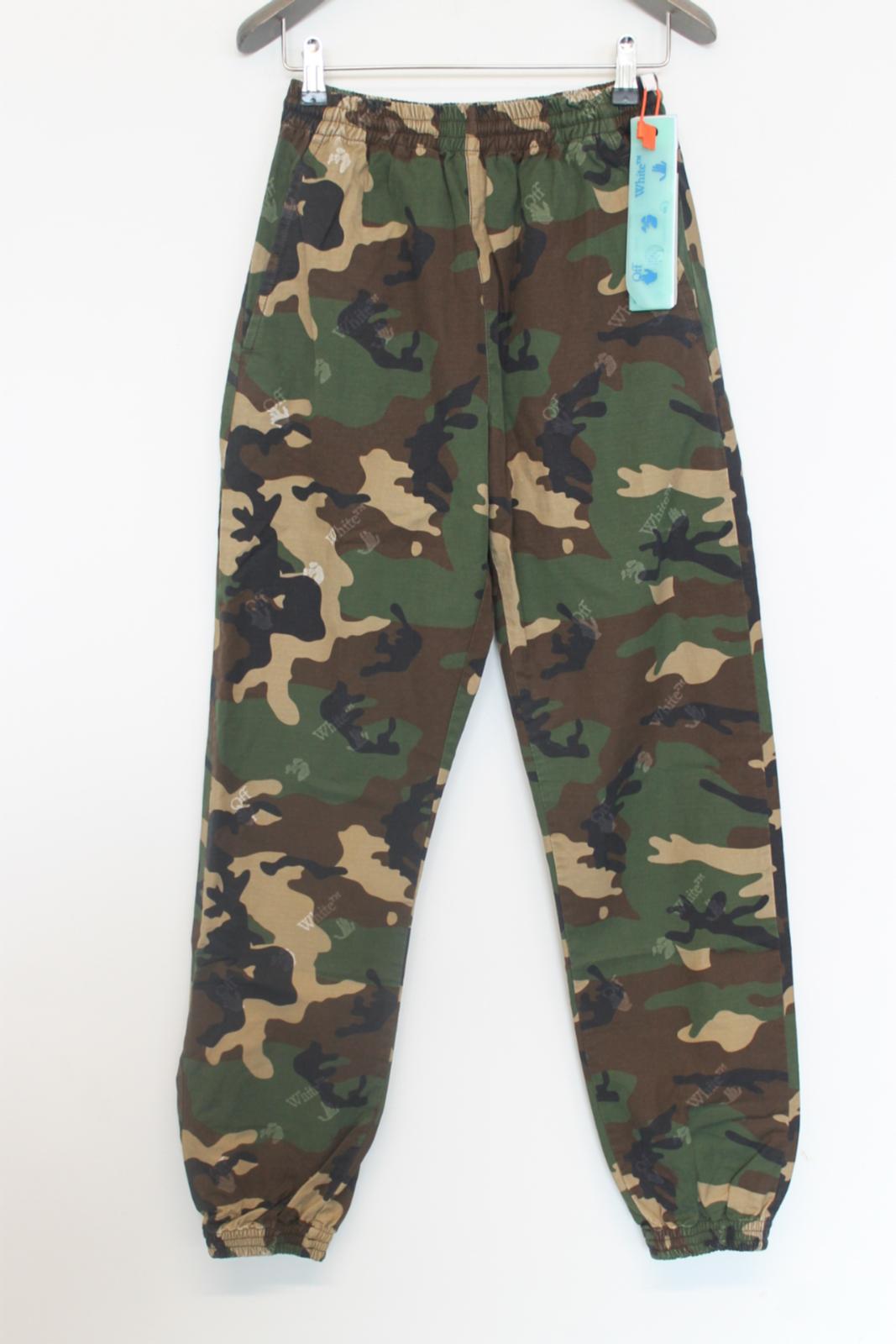 OFF-WHITE Men's Multicoloured Cotton Camo Casual Pant Trousers XXS BNWT