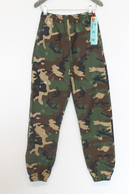 OFF-WHITE Men's Multicoloured Cotton Camo Casual Pant Trousers XXS BNWT