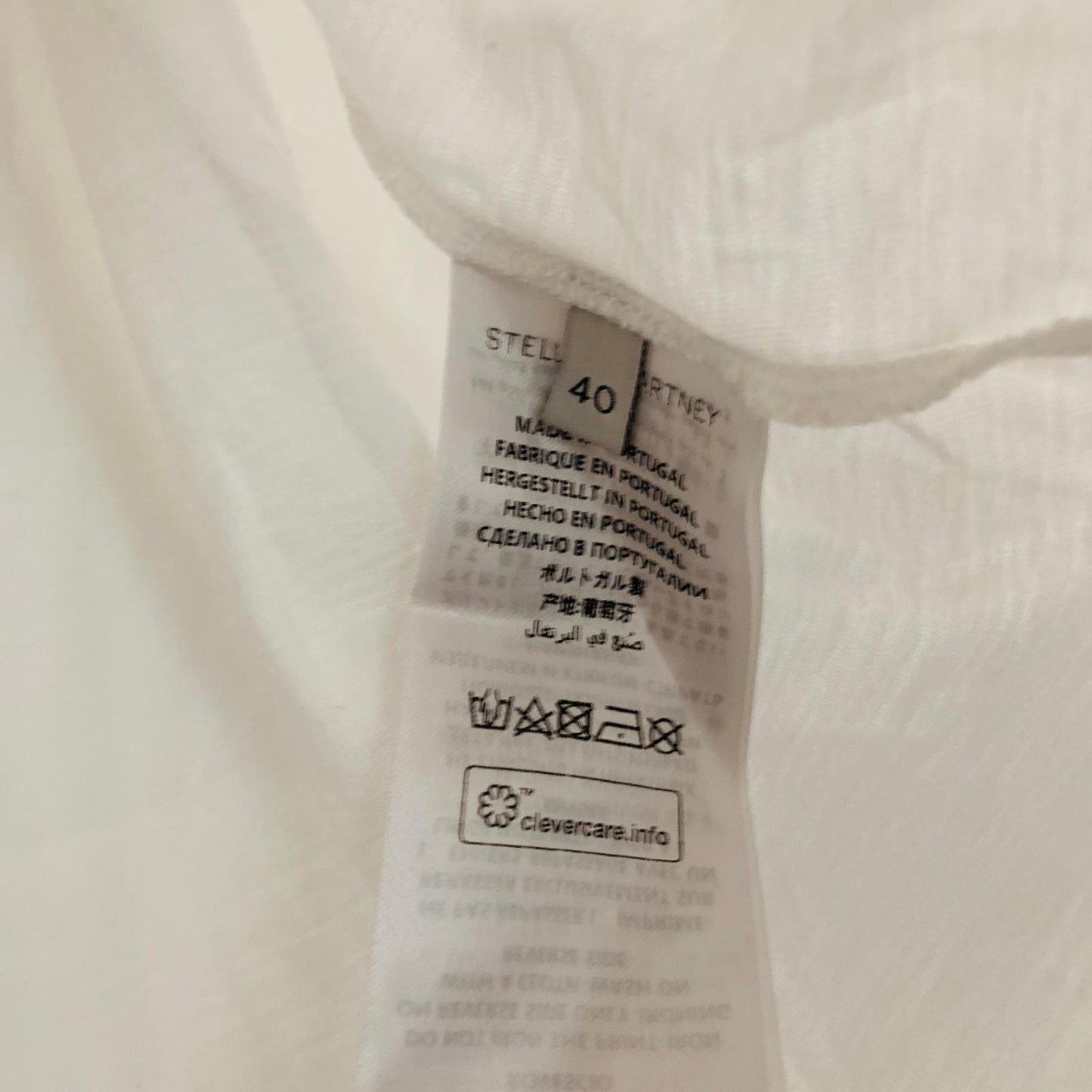 STELLA MCCARTNEY White Ladies Short Sleeve Cat Graphic T-Shirt UK12 NEW