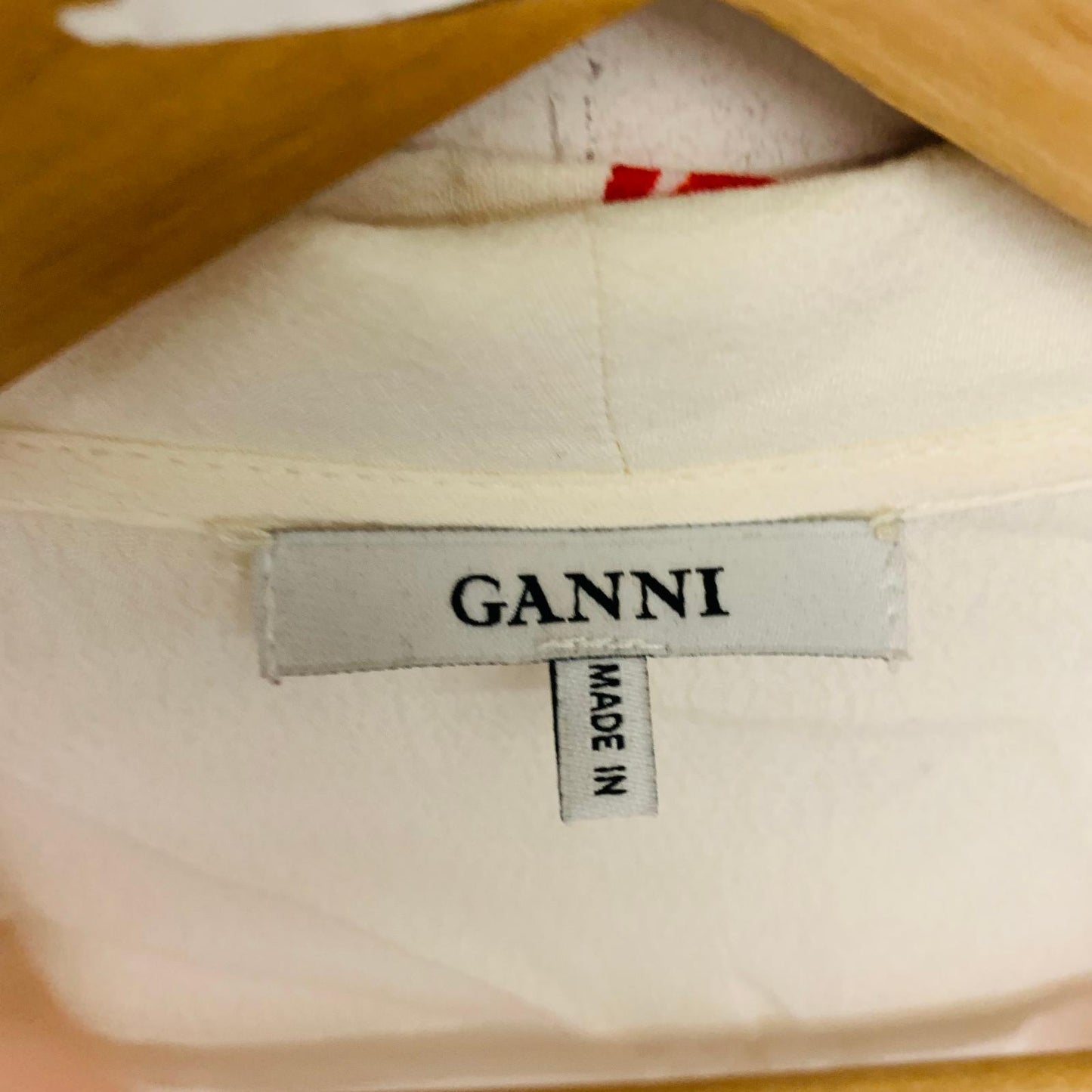 GANNI White Ladies Short Sleeve Collared A-Line Dresses Size UK 8 NEW