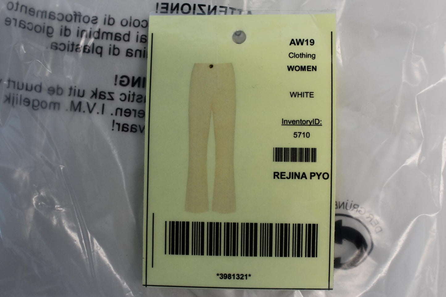 REJINA PYO Ladies Cream Ivory Zip Fly Pure Wool Trousers UK8 W26 L28 NEW