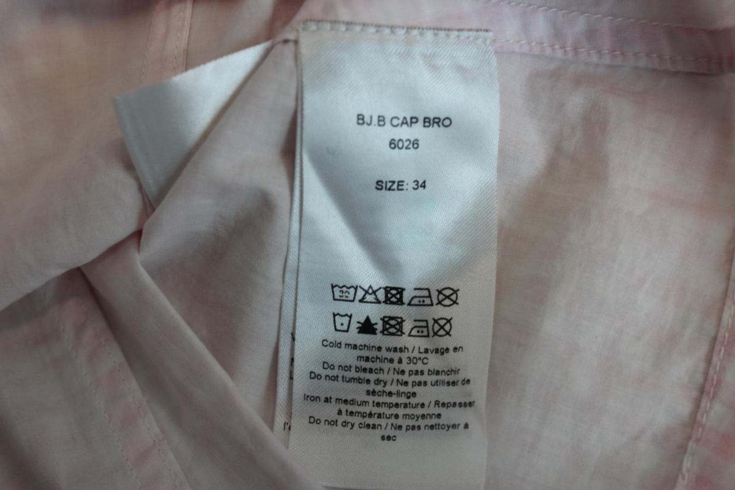 GANNI Ladies Pink White Check Puff Sleeve Cotton Top Blouse EU34 UK6 NEW