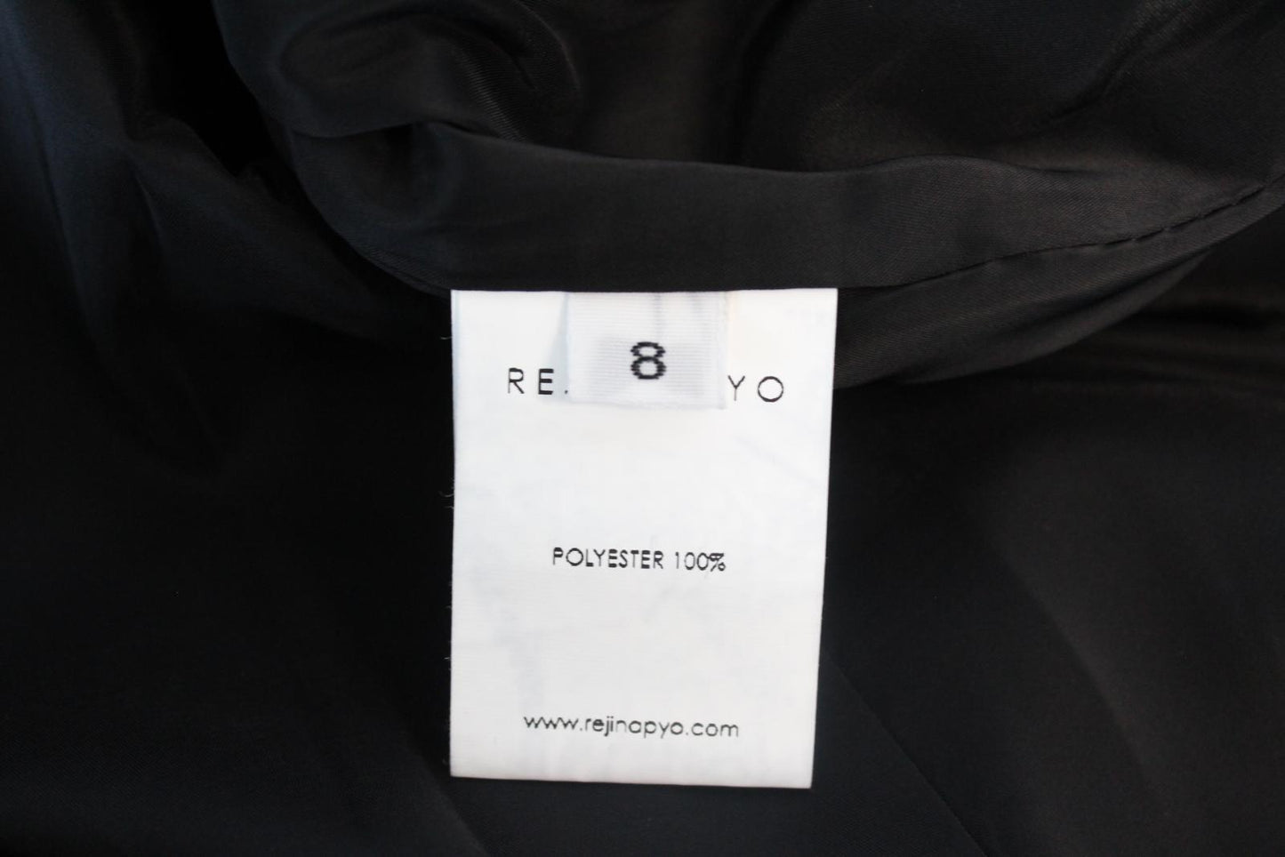 REJINA PYO Ladies Black Sleeveless Round Neck Rear Zip Midi Dress Size UK8 NEW