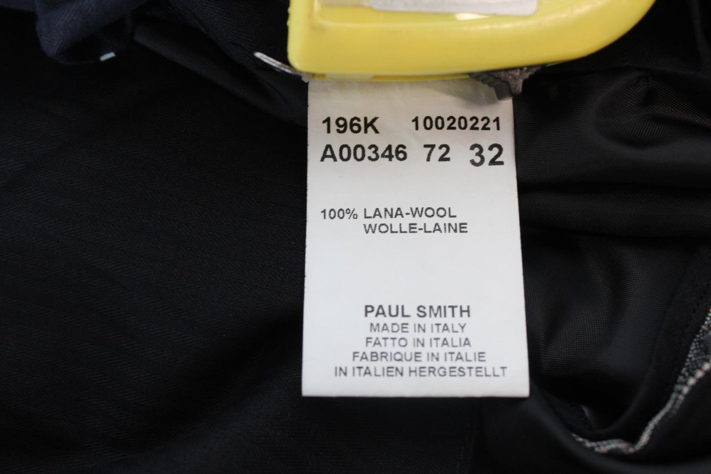 PAUL SMITH Men's Grey Multi Check Zip Fly Pure Wool Trousers 32" W33 L35 NEW