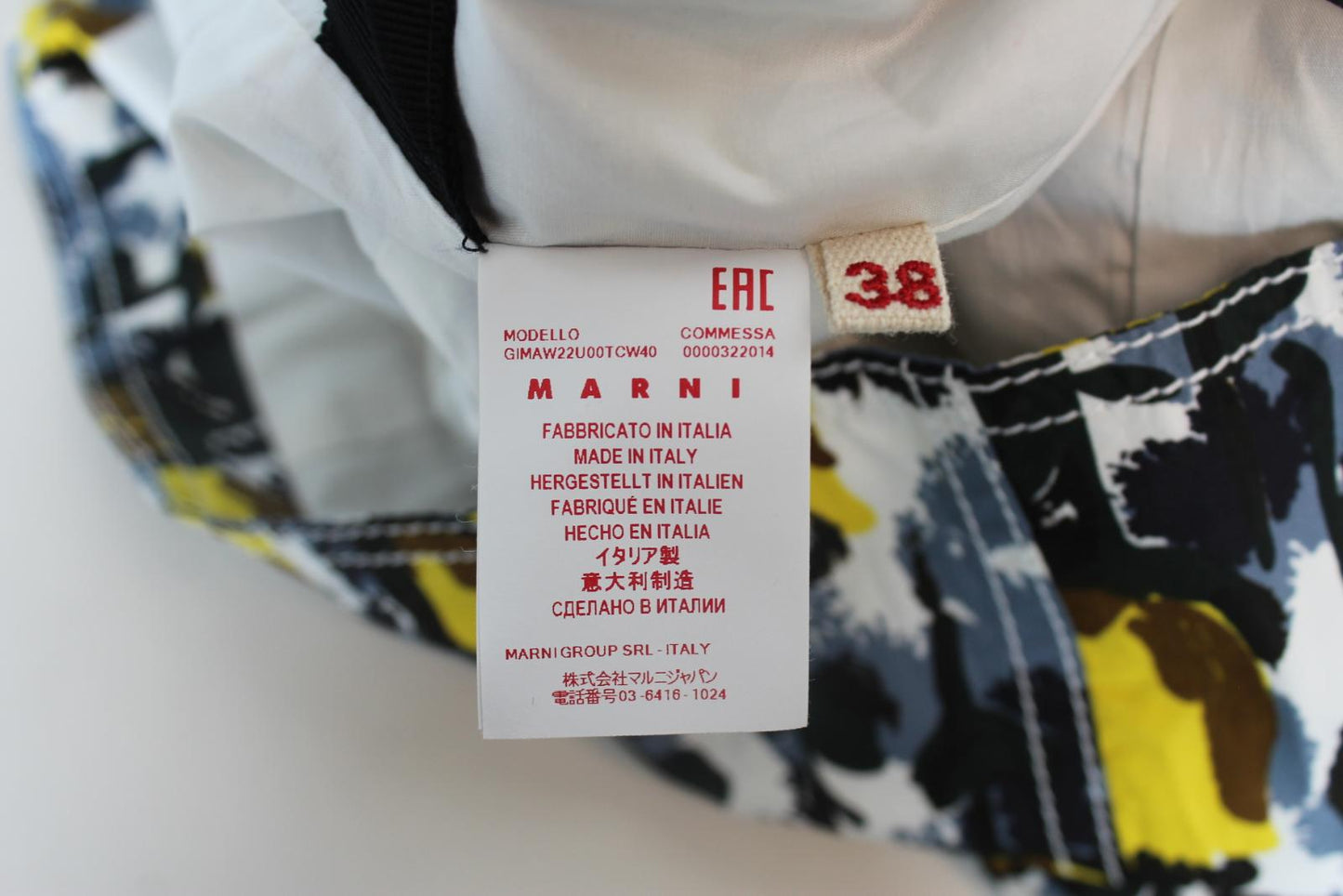 MARNI Ladies Multi-Coloured Printed Pure Cotton Blazer Jacket IT38 UK6 NEW