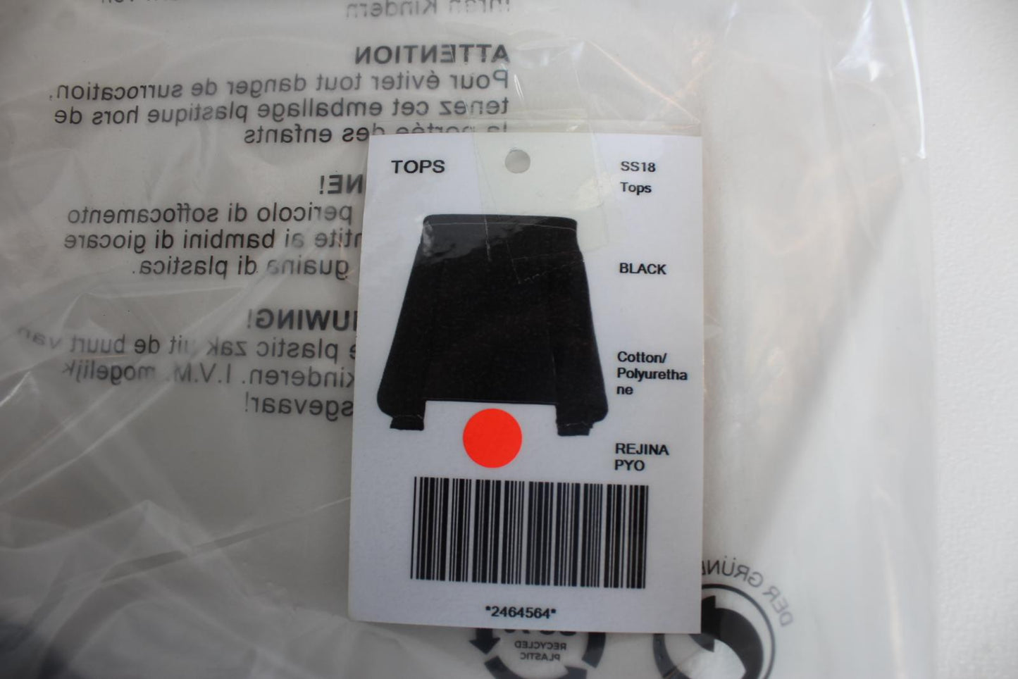 REJINA PYO Ladies Heidi Black White Off The Shoulder Tie Cotton Blend Top S NEW