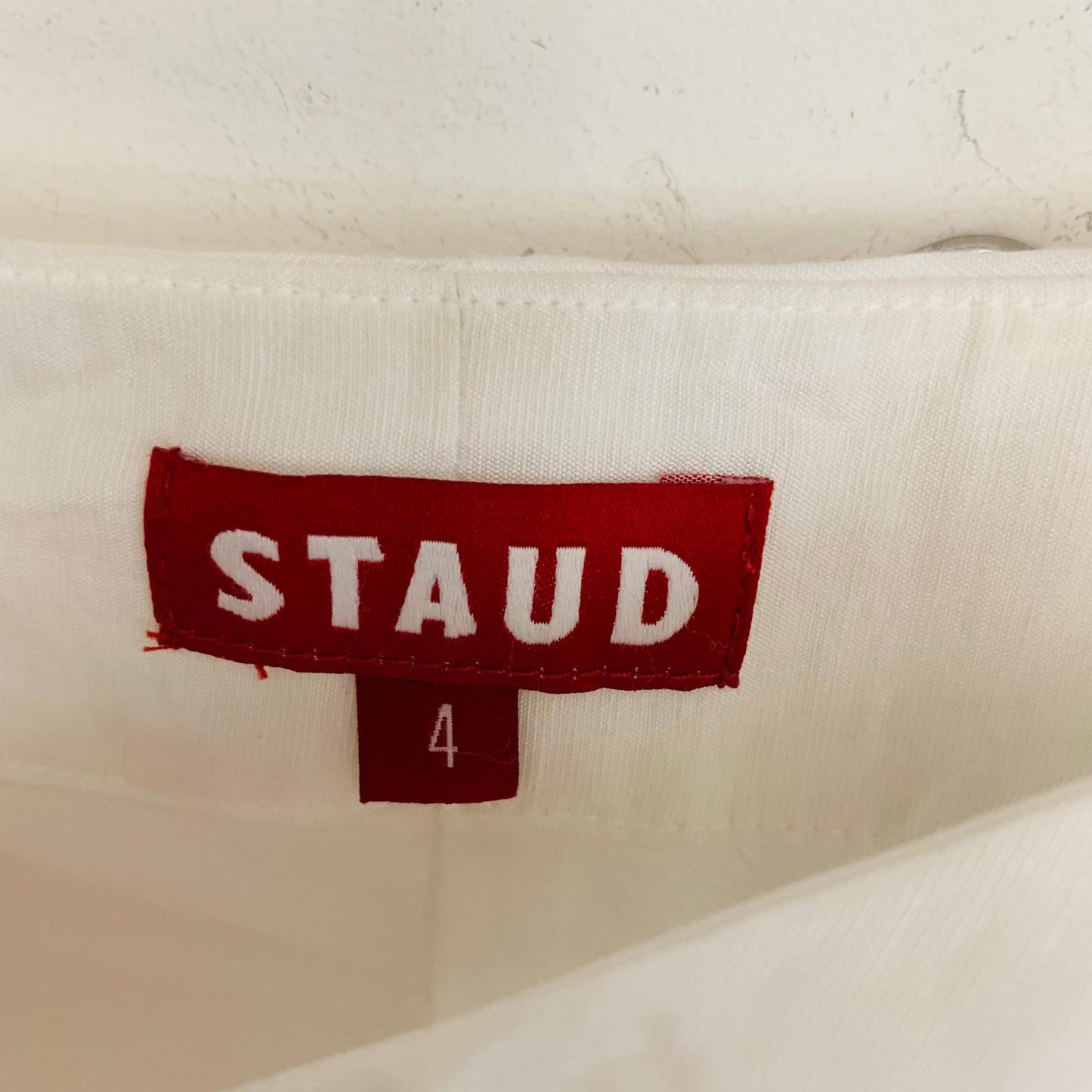 STAUD White Ladies Lined Long Summer A-Line Skirt Size UK XS NEW