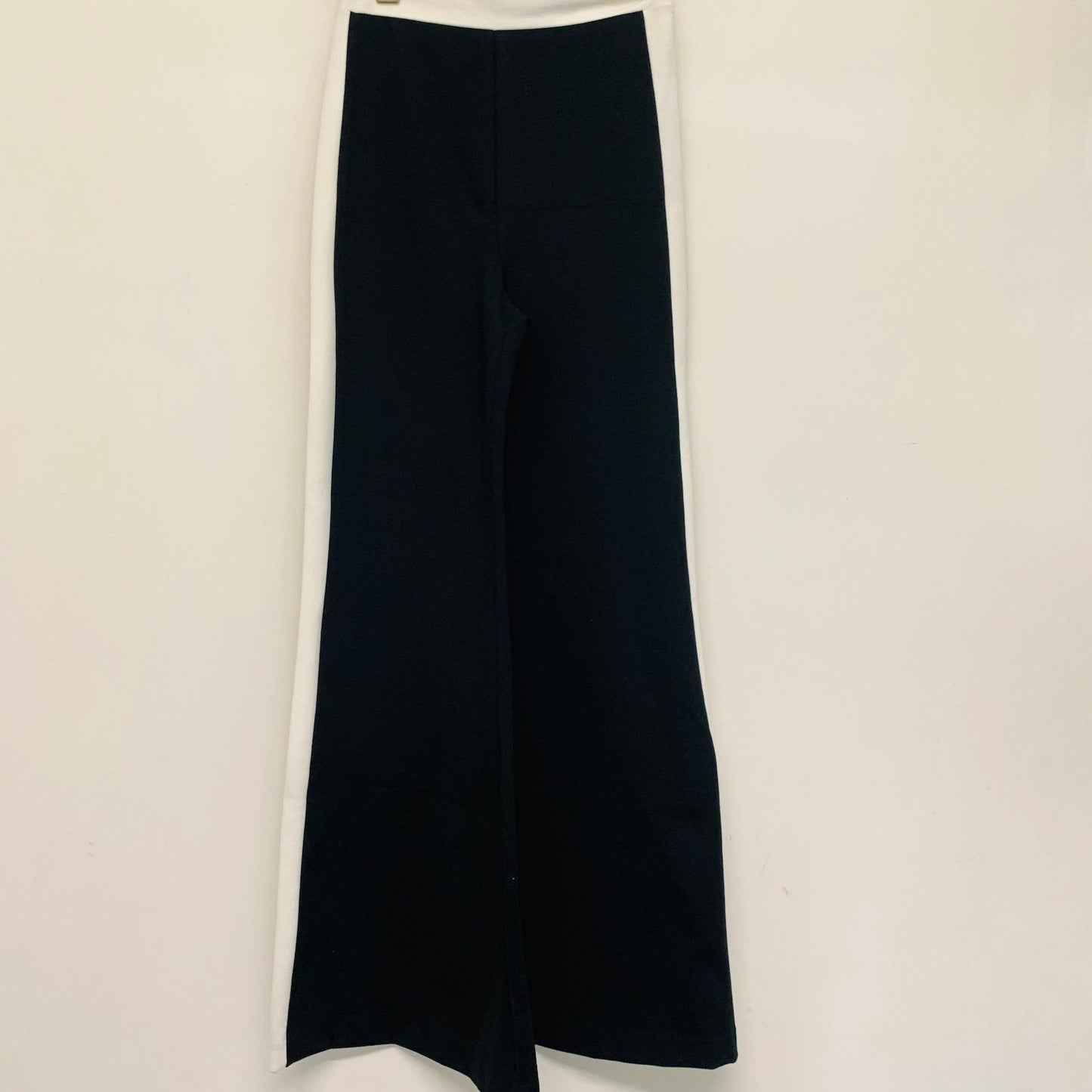 STAUD Black Ladies White Stripe Dress Stretch Trousers High Waist XS W26 NEW