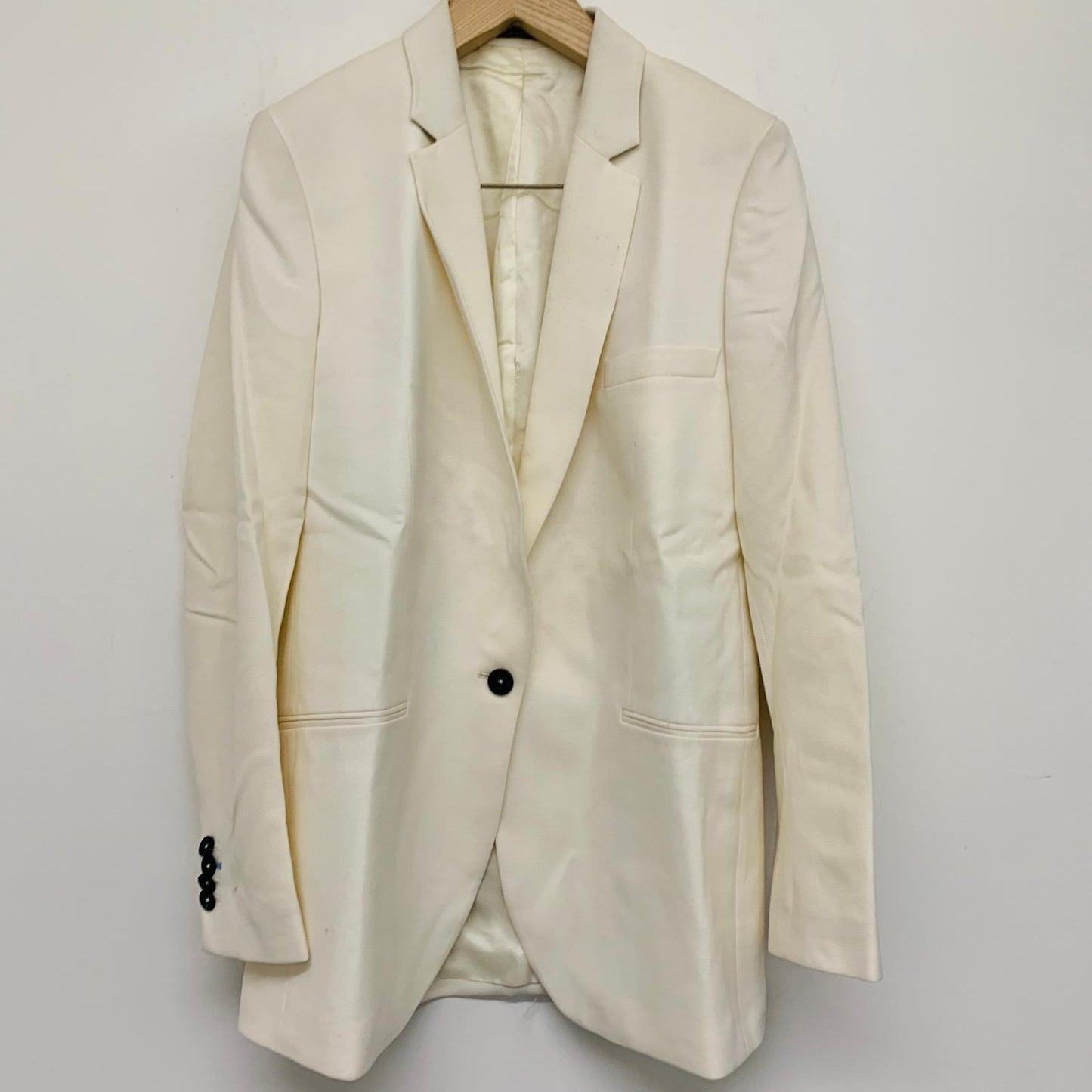 PAUL SMITH White Men's Long Sleeve Single Button Cream Blazer Jacket S/ 40 NEW