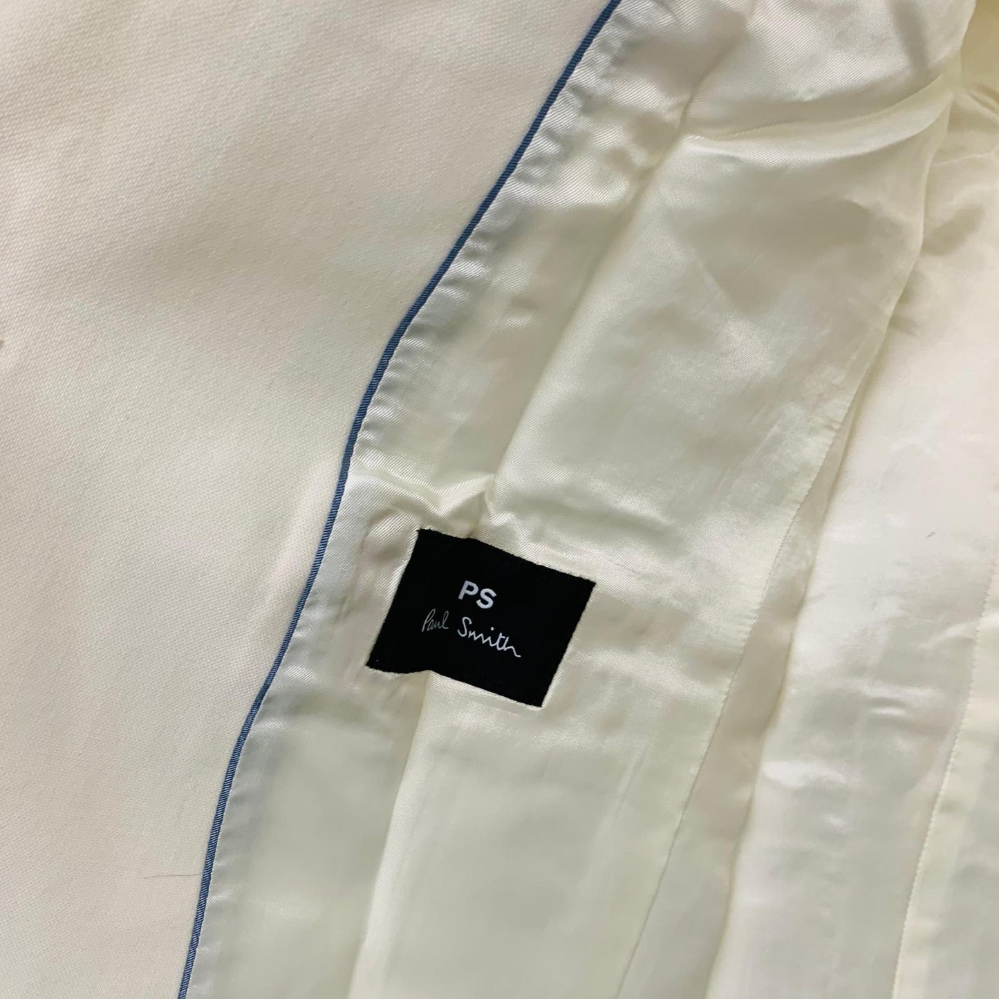 PAUL SMITH White Men's Long Sleeve Single Button Cream Blazer Jacket S/ 40 NEW