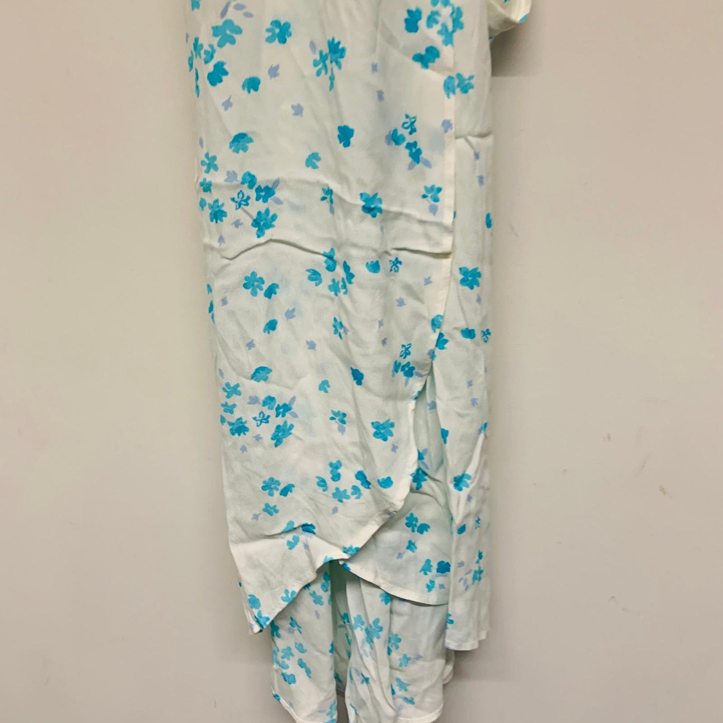 GANNI White Ladies Long Sleeve Floral V-Neck A-Line Dress Size UK 12 NEW