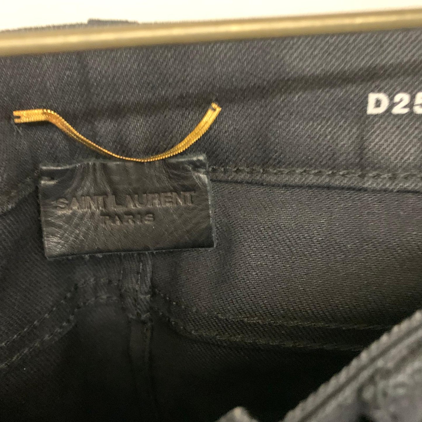 SAINT LAURENT Black Ladies Cropped Tapered Jeans Size UK W30 L25 NEW