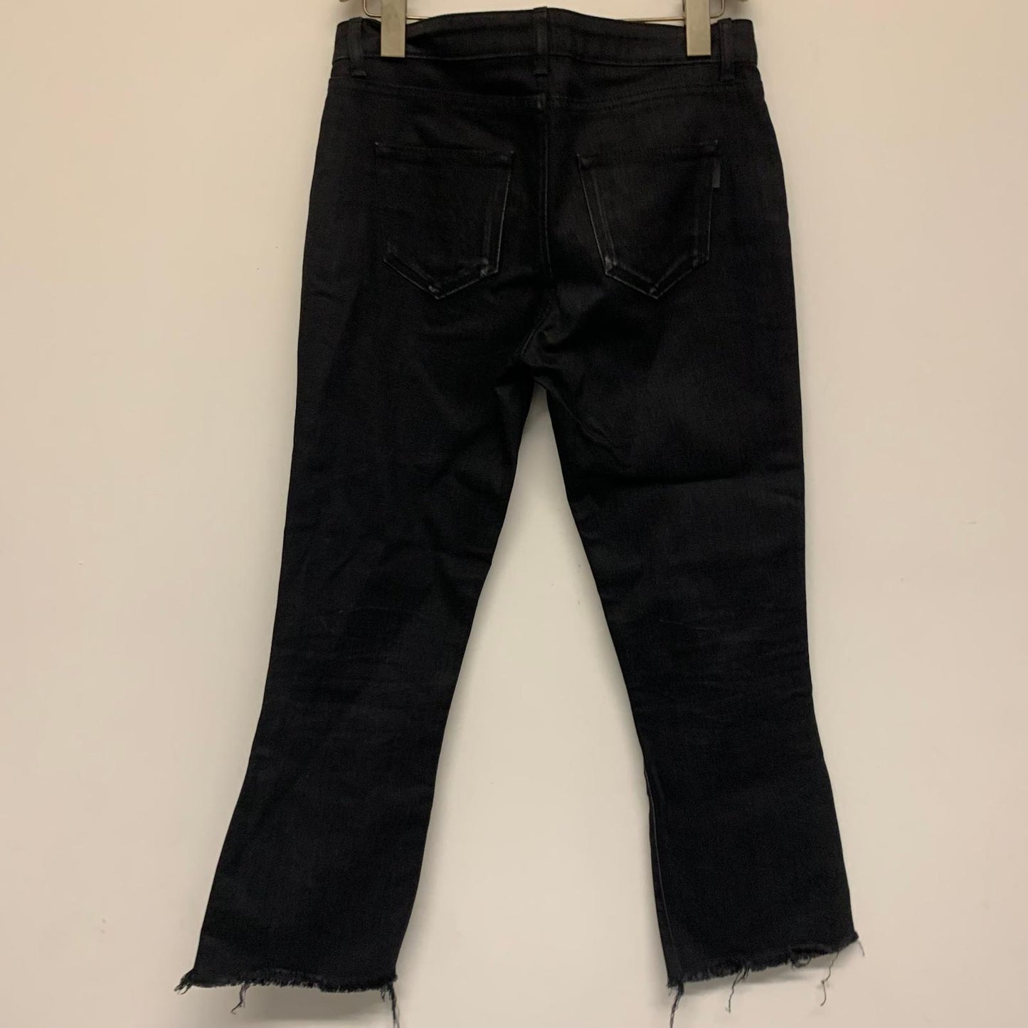 SAINT LAURENT Black Ladies Cropped Tapered Jeans Size UK W30 L25 NEW