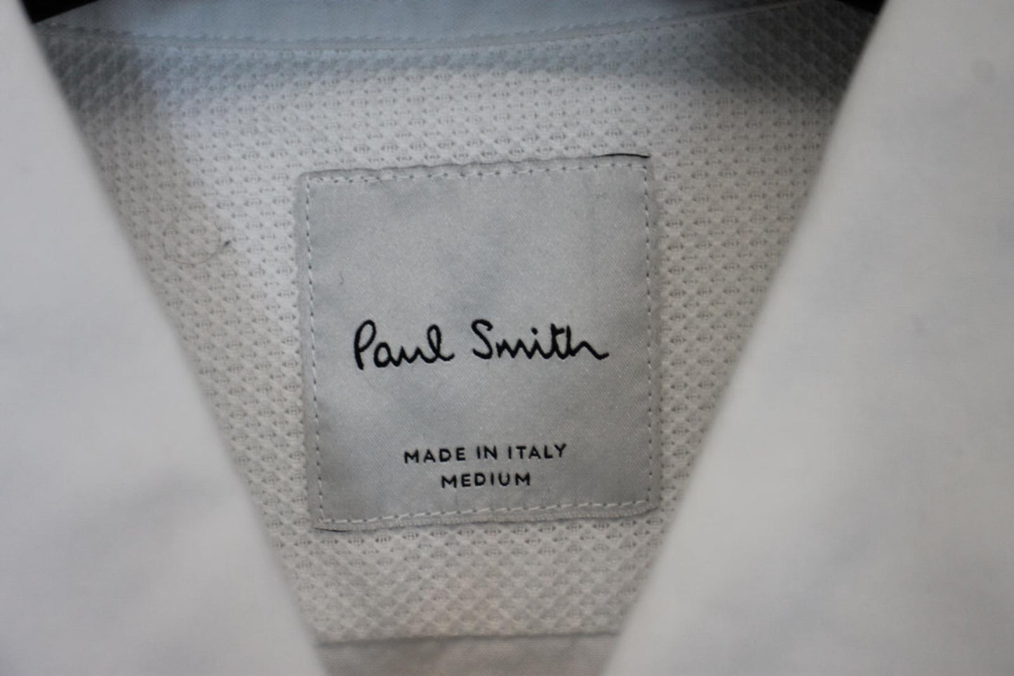 PAUL SMITH Men's White Cotton Short Sleeve Shirt Size M NEW