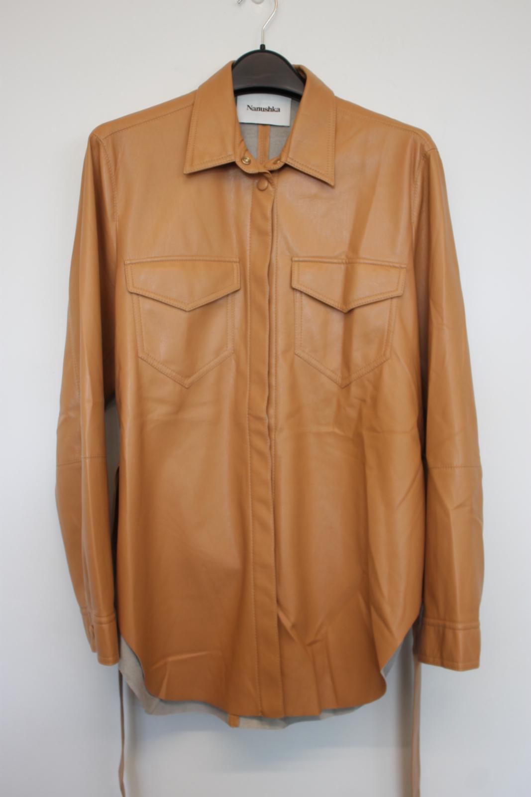 NANUSHKA Ladies Brown Faux Leather Jacket Size XS NEW
