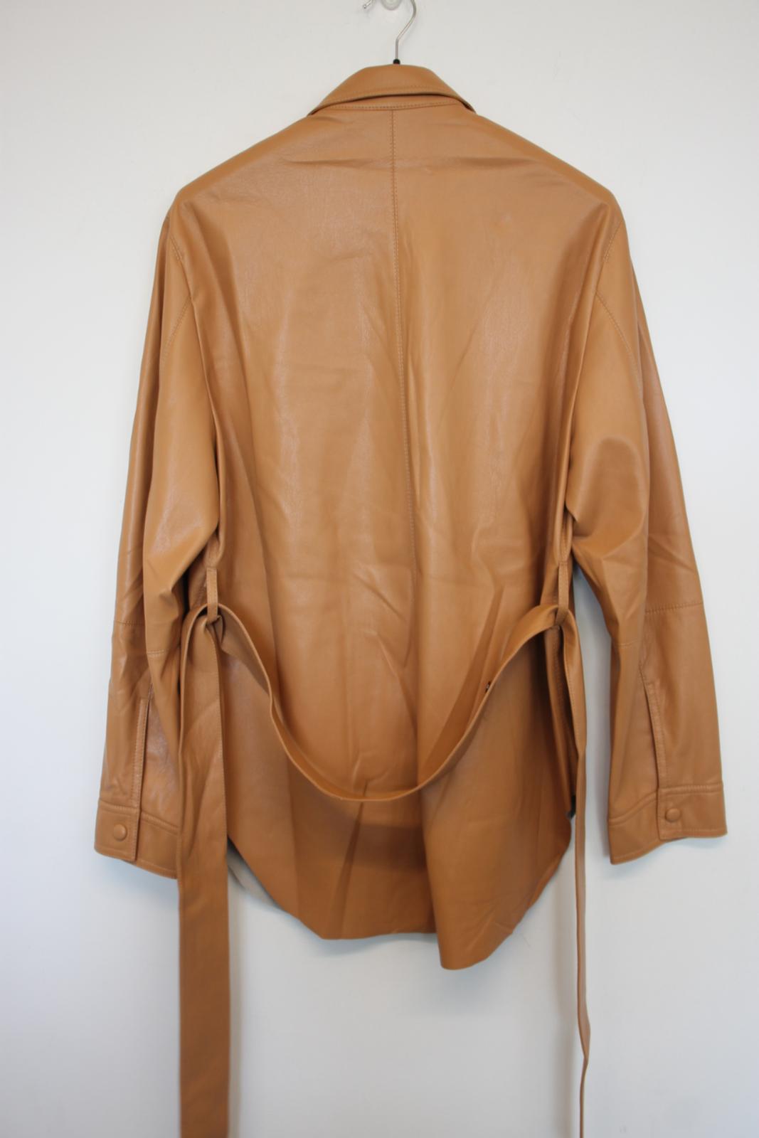 NANUSHKA Ladies Brown Faux Leather Jacket Size XS NEW