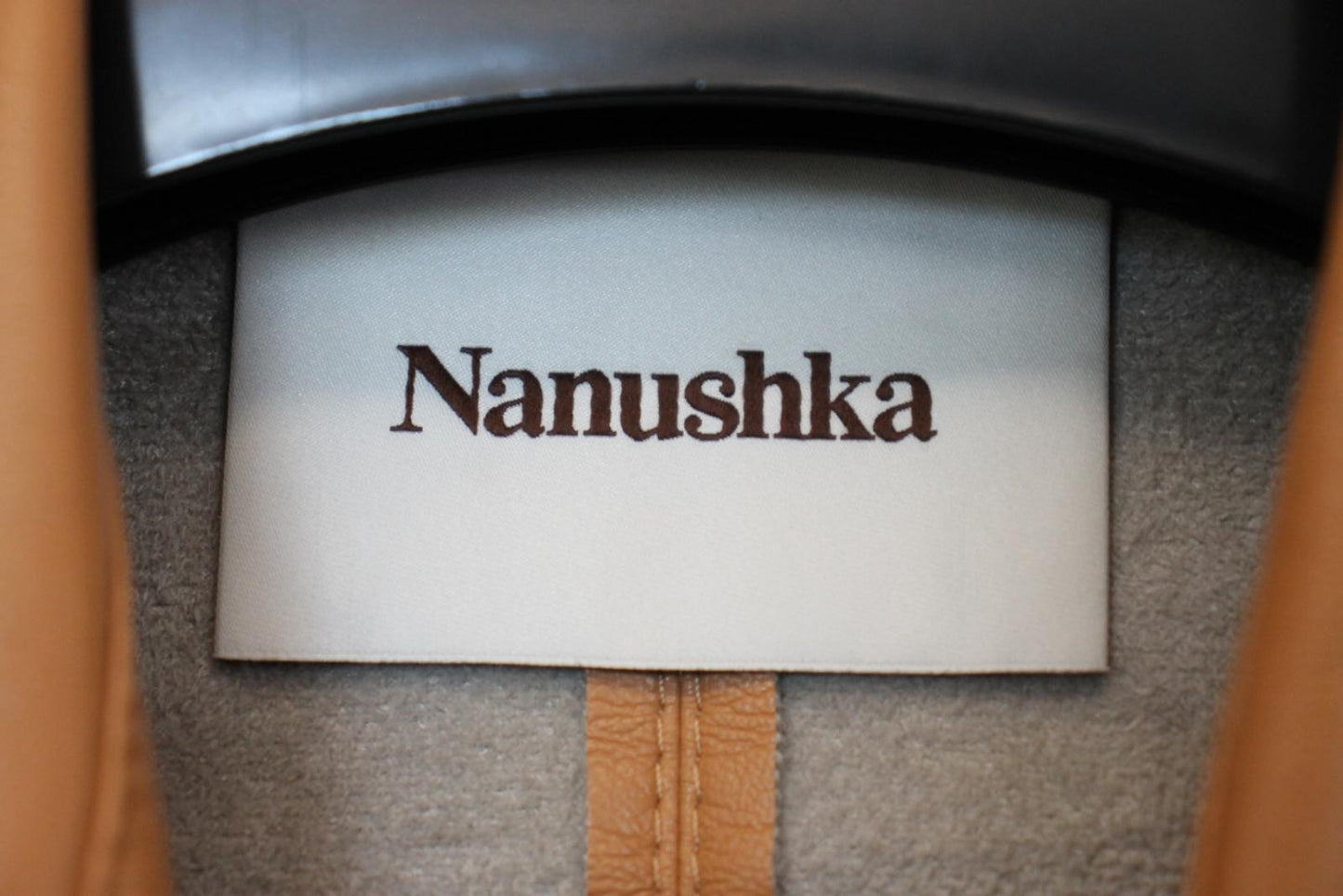 NANUSHKA Ladies Brown Faux Leather Jacket Size XS NEW