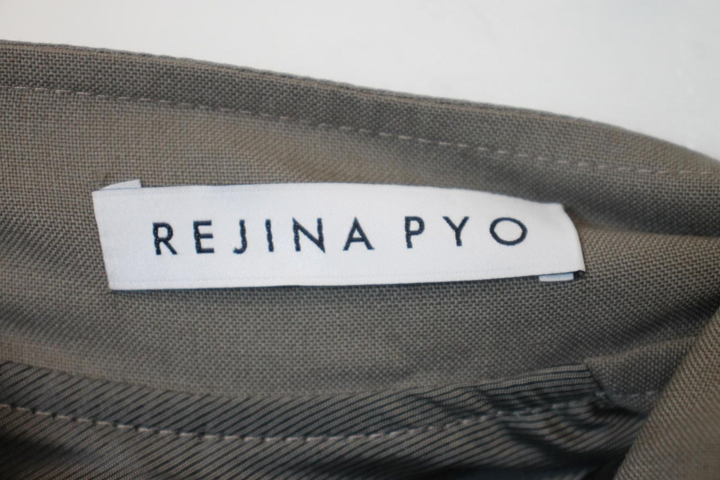 REJINA PYO Ladies Grey Wool Blend High Neck Trench Coat EU36 UK8 NEW