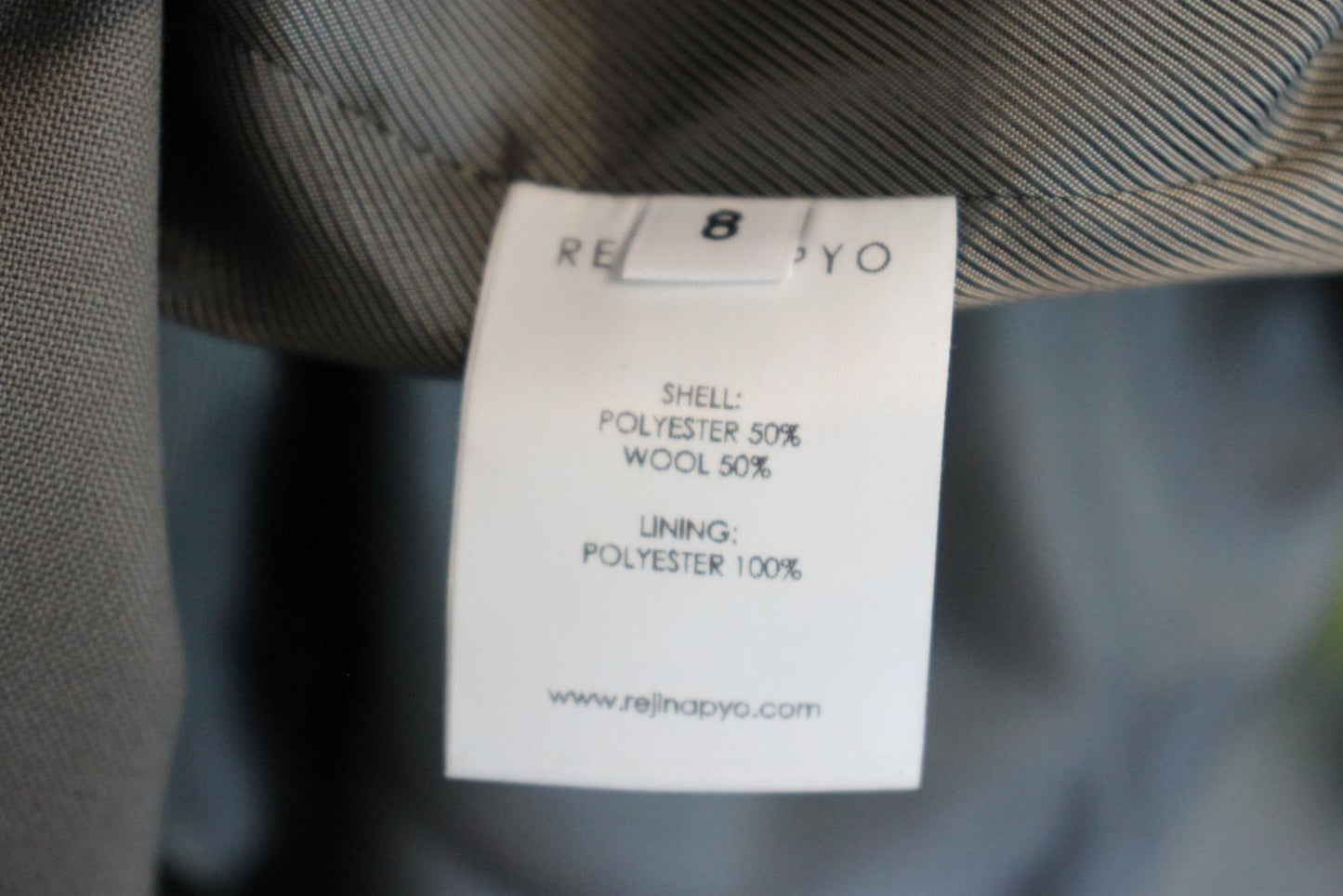 REJINA PYO Ladies Grey Wool Blend High Neck Trench Coat EU36 UK8 NEW