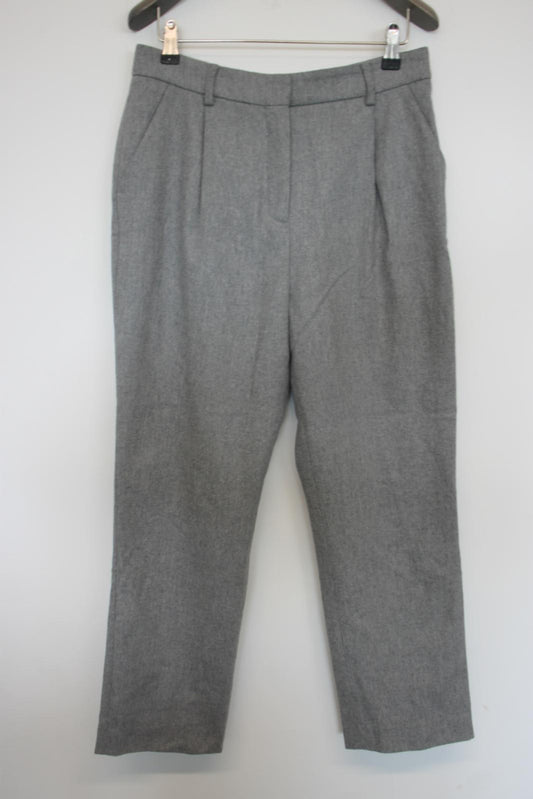 ALEXANDER MCQUEEN Ladies Grey Wool Trousers EU36 UK8 NEW