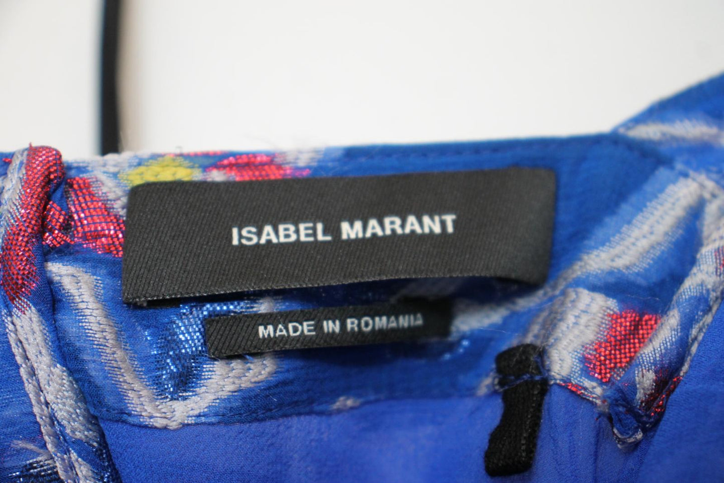 ISABEL MARANT Ladies Blue Floral Silk One Shoulder Dress EU36 UK8 NEW