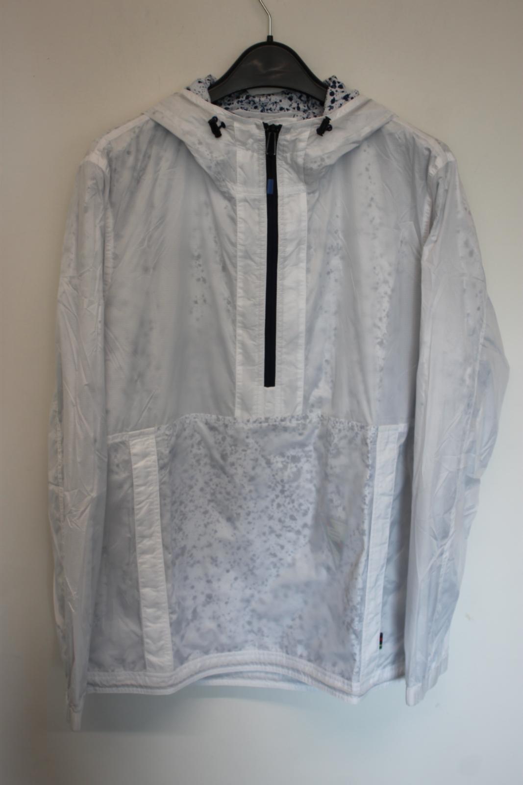 PAUL SMITH Men's White Hooded Windbreaker Jacket Size M NEW