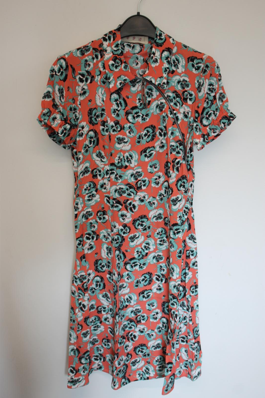 MARNI Ladies Multicolour Floral Short Sleeve Midi Shirt Dress EU36 UK8 NEW