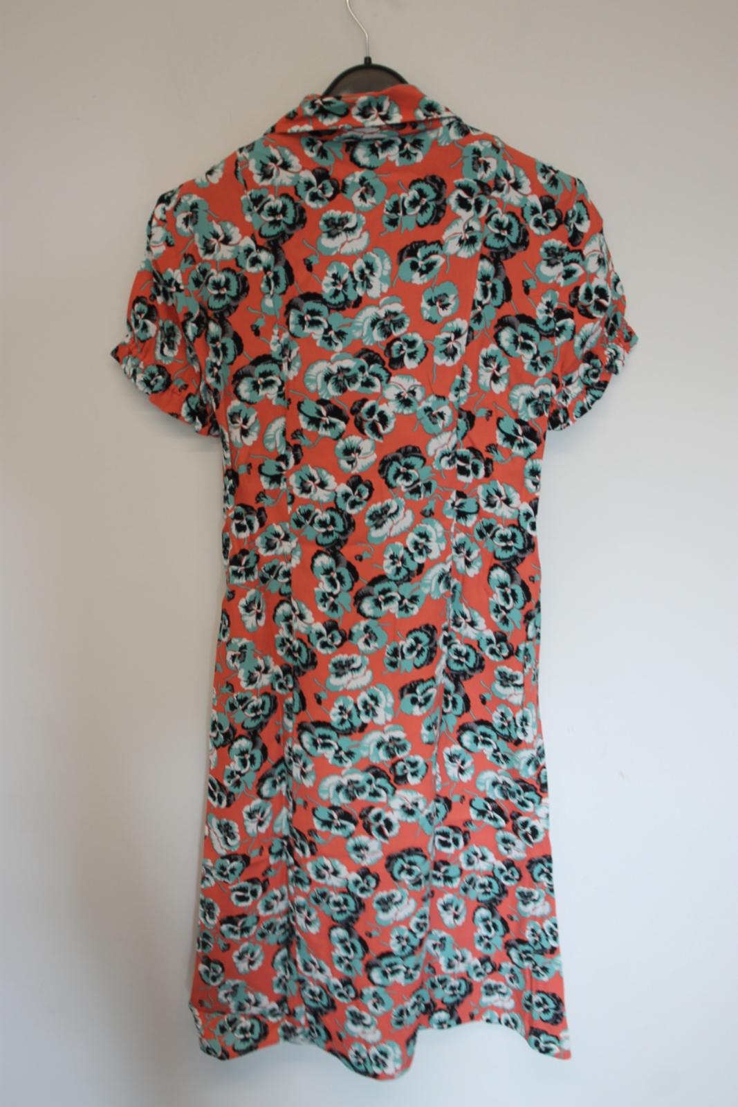 MARNI Ladies Multicolour Floral Short Sleeve Midi Shirt Dress EU36 UK8 NEW