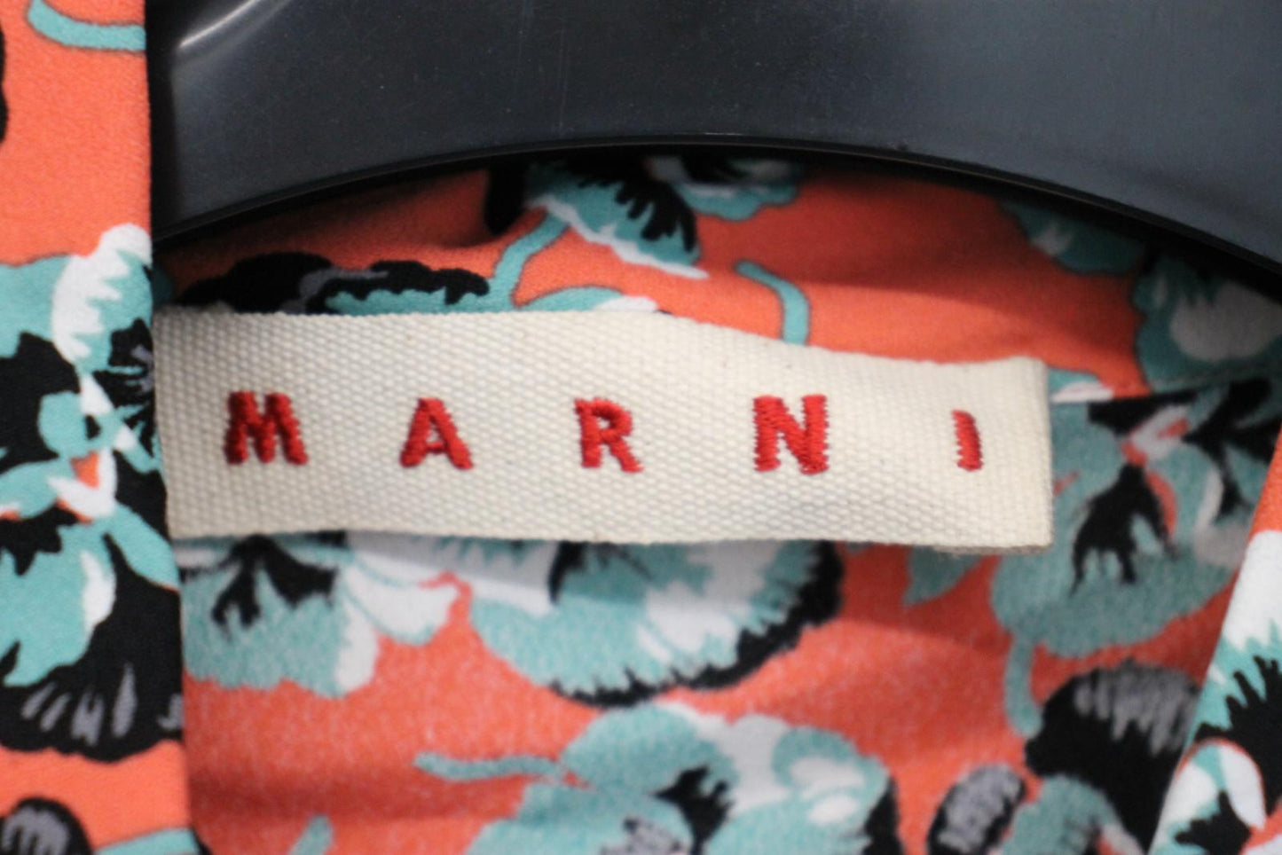MARNI Ladies Multicolour Floral Short Sleeve Midi Shirt Dress EU36 UK8 NEW
