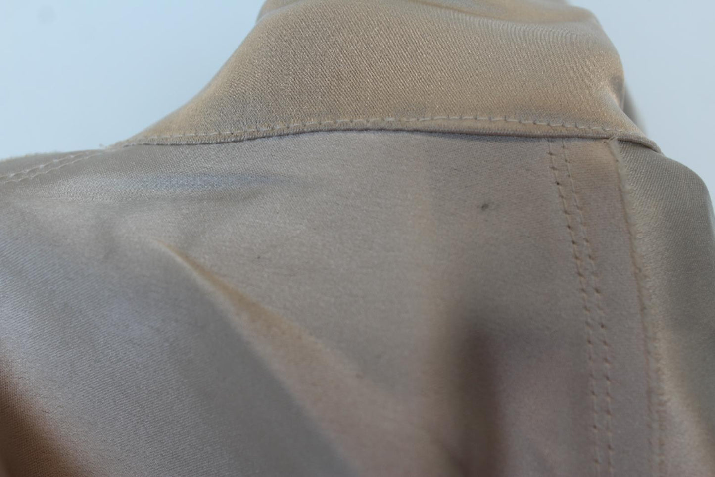 NANUSHKA Ladies Cream Beige Long Sleeve Raw Edge Ruched Waist Shirt XS NEW