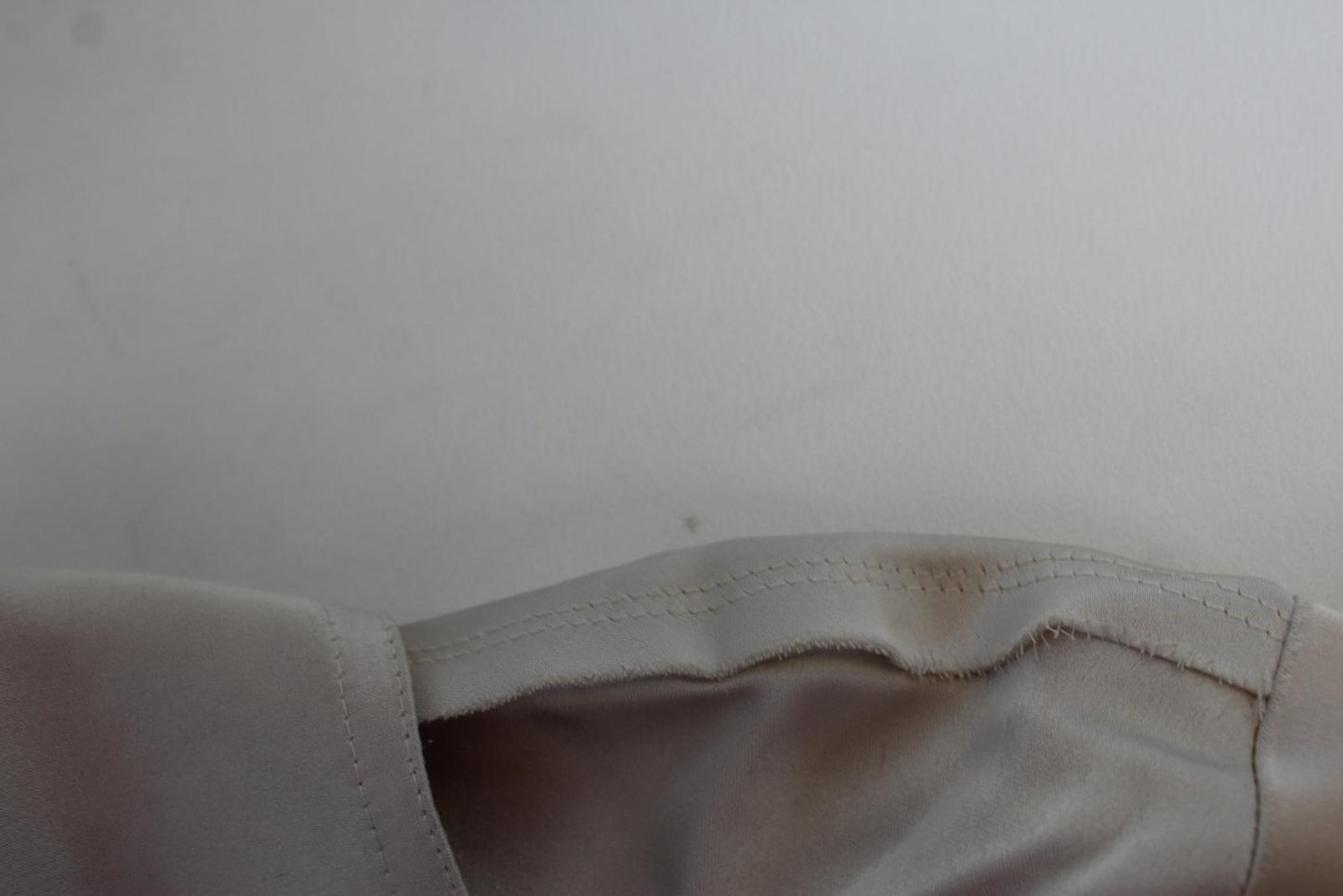 NANUSHKA Ladies Cream Beige Long Sleeve Raw Edge Ruched Waist Shirt XS NEW
