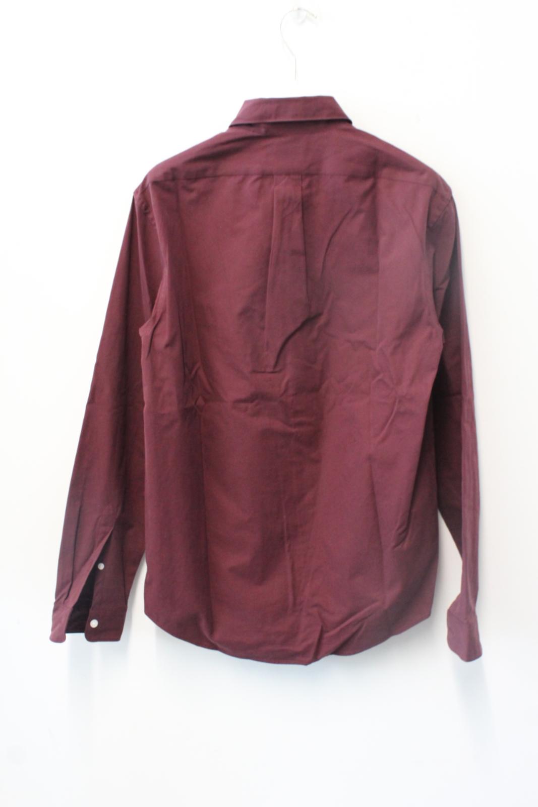 KENZO Men's Burgundy Red Casual Fit Tiger Logo Button Down Cotton Shirt M NEW