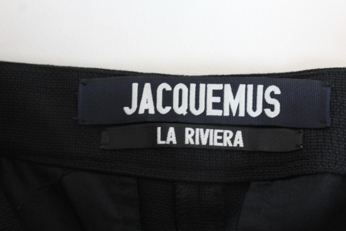 JACQUEMUS Ladies Le Rivera Black Zip Cropped Wool Trousers EU36 UK8 W27 L24 NEW