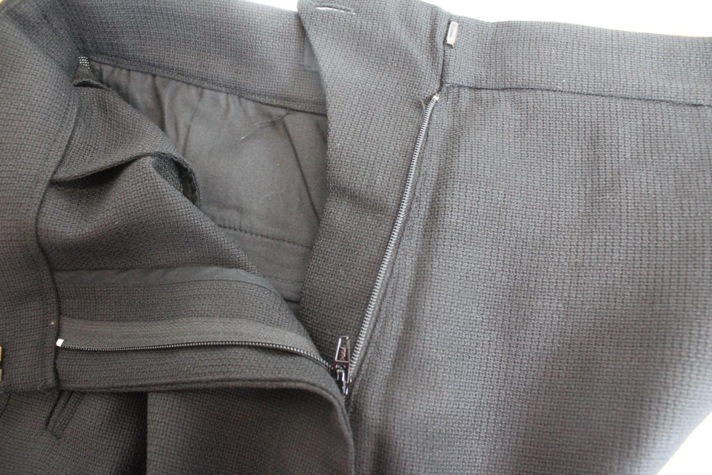 JACQUEMUS Ladies Le Rivera Black Zip Cropped Wool Trousers EU36 UK8 W27 L24 NEW