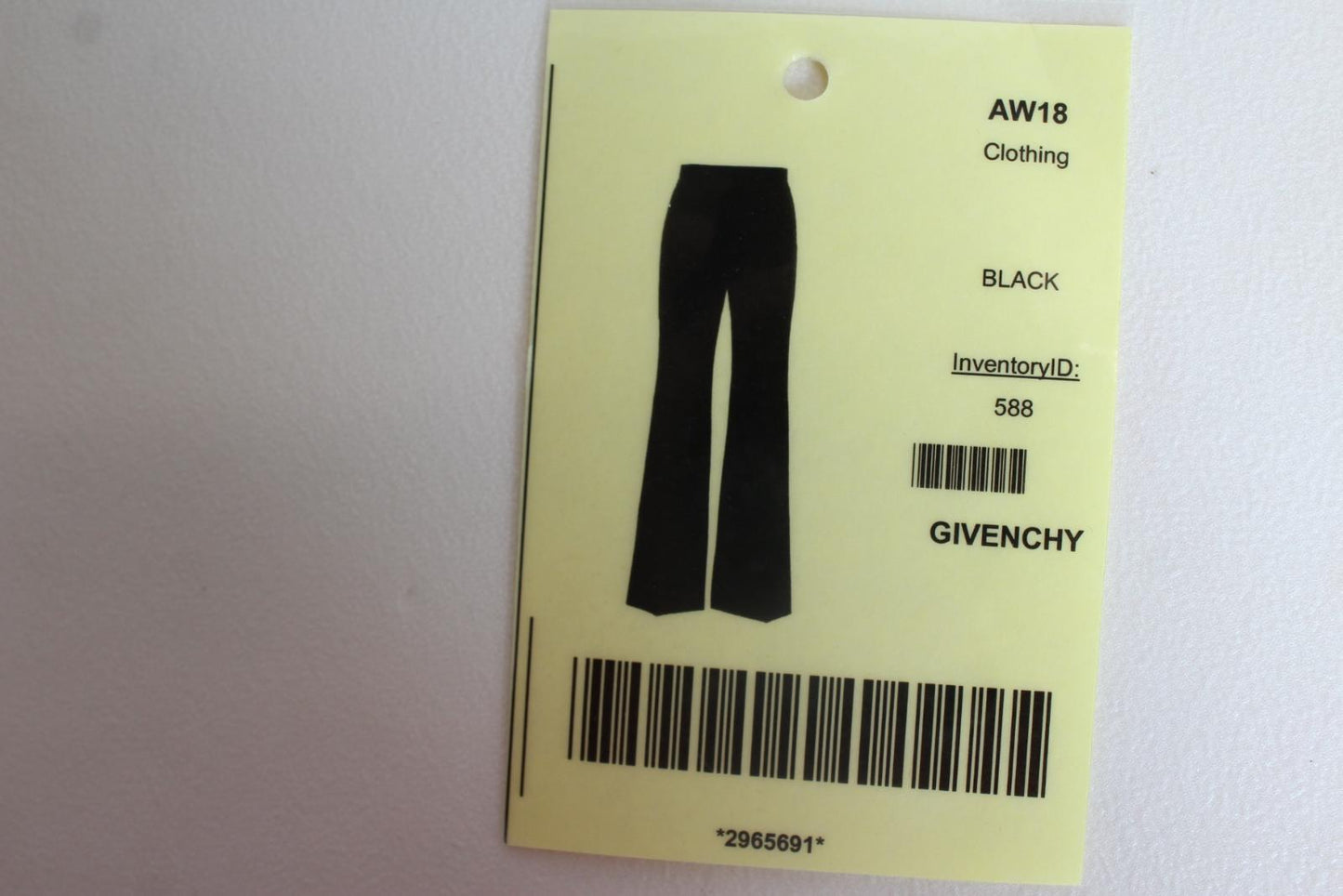 GIVENCHY Ladies Black High Waist Wide Leg Wool Trousers EU38 UK10 W29 L36 NEW