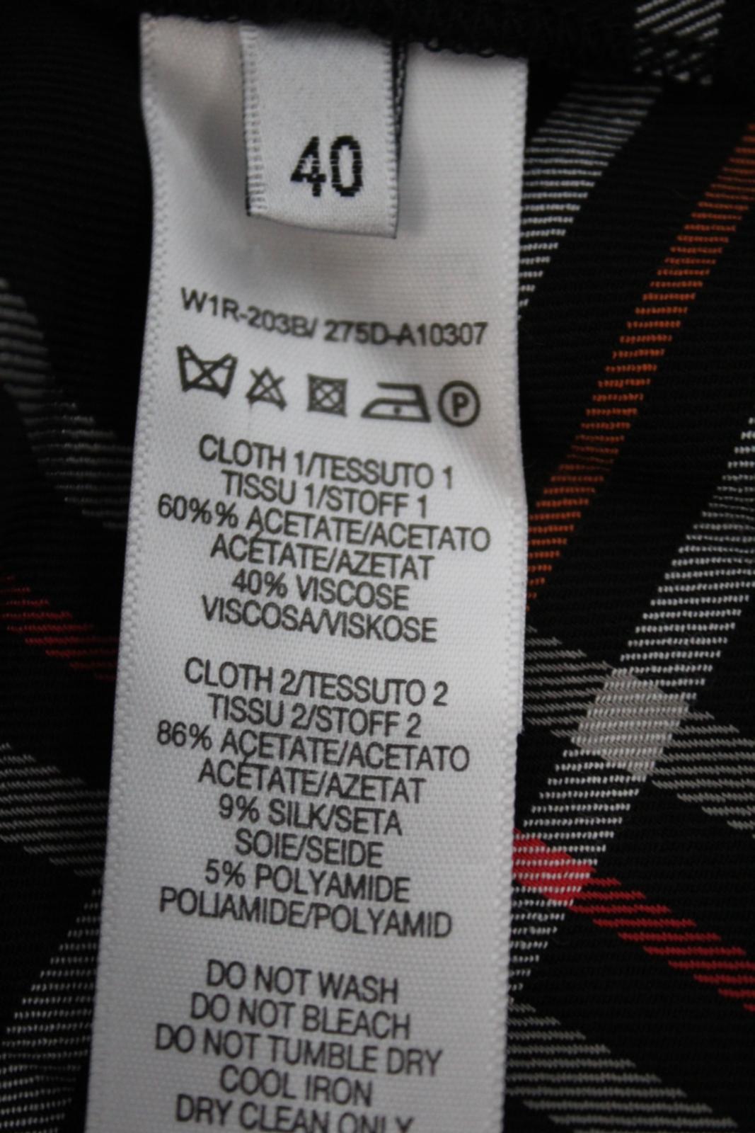 PAUL SMITH Ladies Black Check Print Short Sleeve Midi Shirt Dress IT40 UK8 NEW