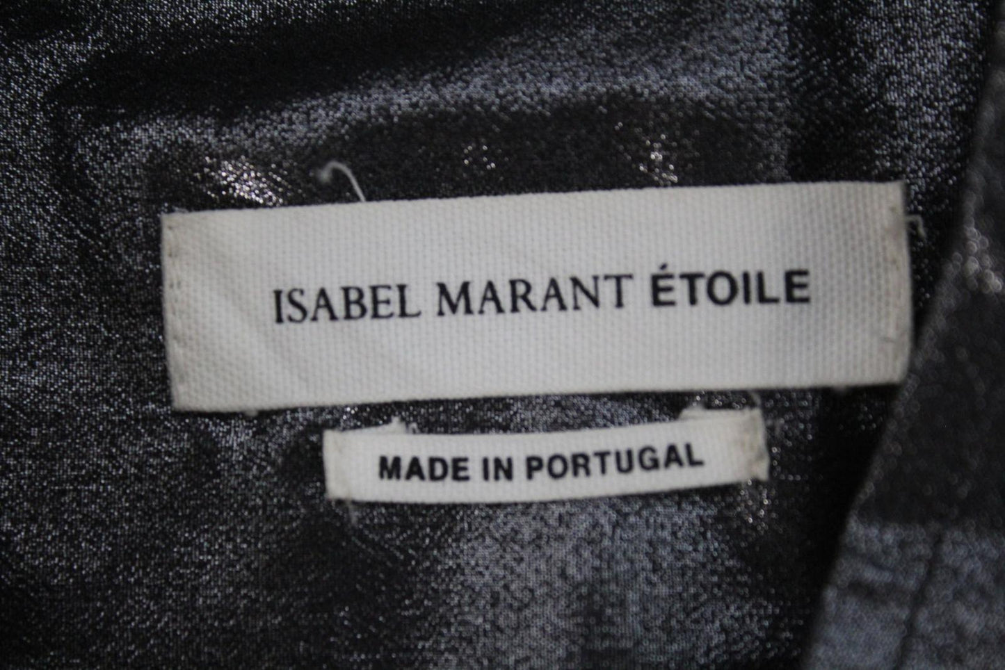 ISABEL MARANT Ladies Metallic Silver Grey Side Button Shirt FR36 UK8 NEW