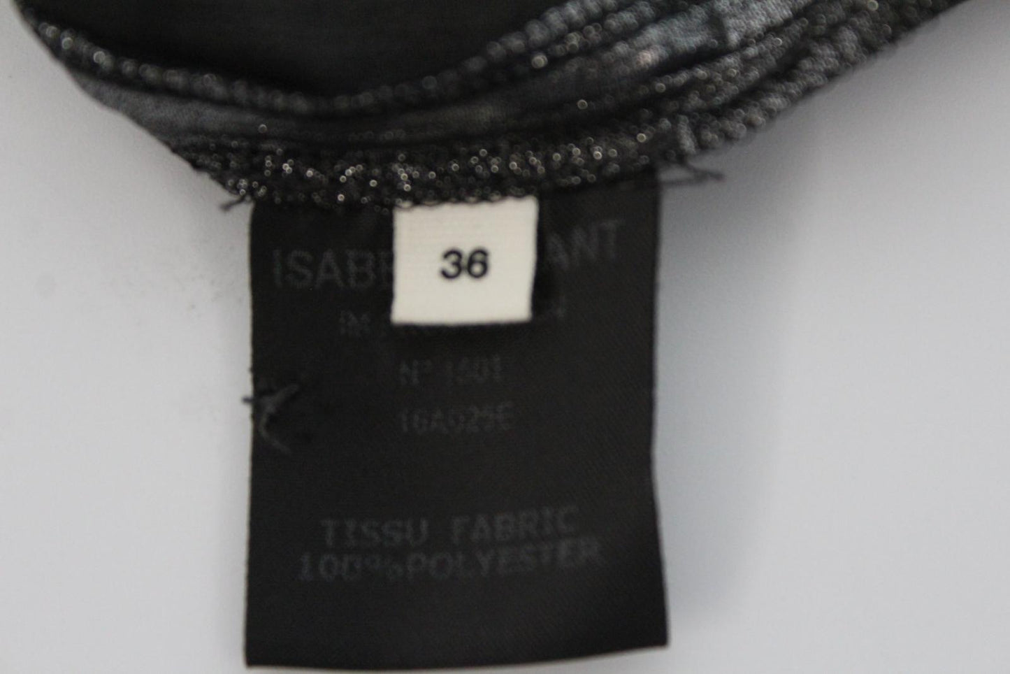 ISABEL MARANT Ladies Metallic Silver Grey Side Button Shirt FR36 UK8 NEW