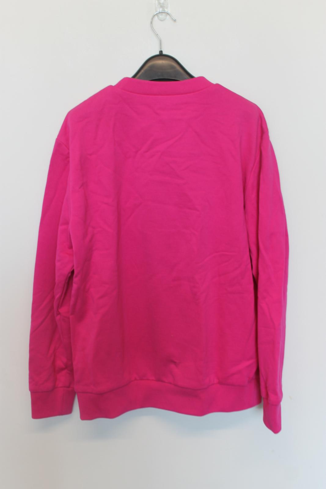 VERSACE Ladies Pink Cotton Embroidered Logo Sweatshirt Jumper XS BNWT