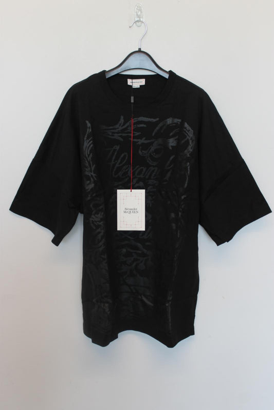 ALEXANDER MCQUEEN Men's Black Cotton Short Sleeve Oversized T-Shirt M BNWT